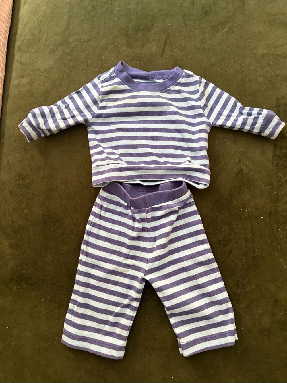 Daily Drills Baby Drills Blue and White striped set